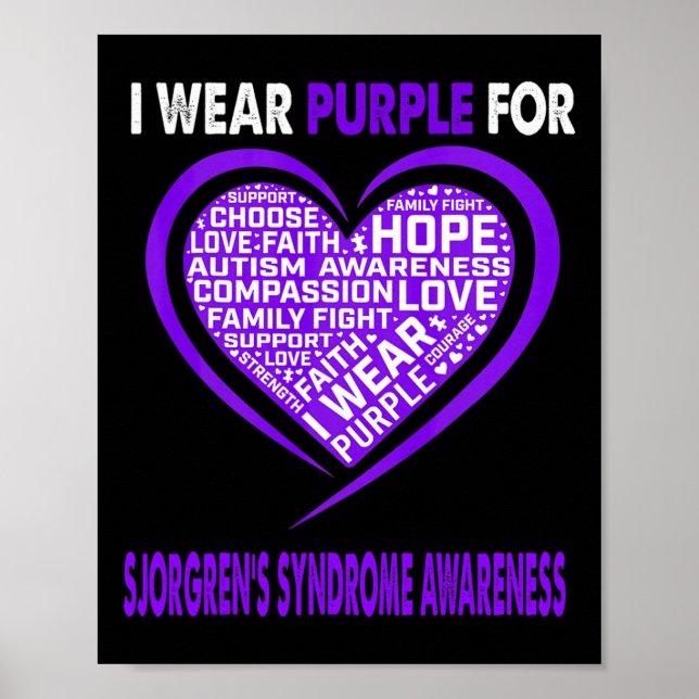 Poster Eu Visto Roxo Por Anemia De Células Falsiformes (Frente)