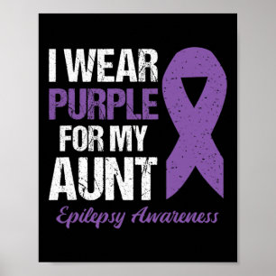 Poster Eu Visto Roxo Por Consciência Da Tia Epilepsia
