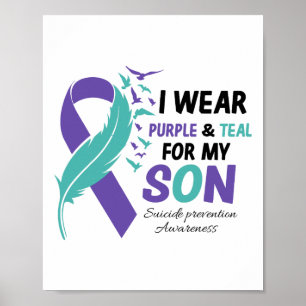 Poster Eu Visto Roxo Teto Para O Meu Filho Prevenção Suic