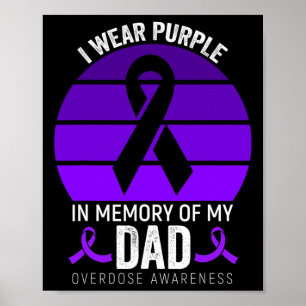 Poster Eu Visto Sobredosagem Roxa Sensibilização Pai Roxo