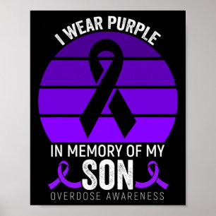 Poster Eu Visto Sobredosagem Roxa Sensibilização Roxo Fit