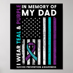 Poster Eu Visto Teal & Purple Em Memória Do Meu Suici