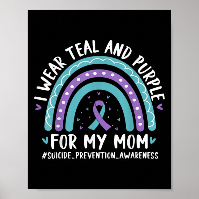 Poster Eu Visto Teal &amp; Roxo Para A Minha Mãe O Suicíd (Frente)