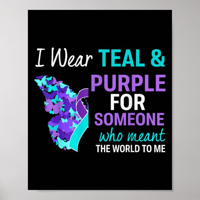 Poster Eu Visto Teal &amp; Roxo Para Alguém Com Conhecime (Frente)