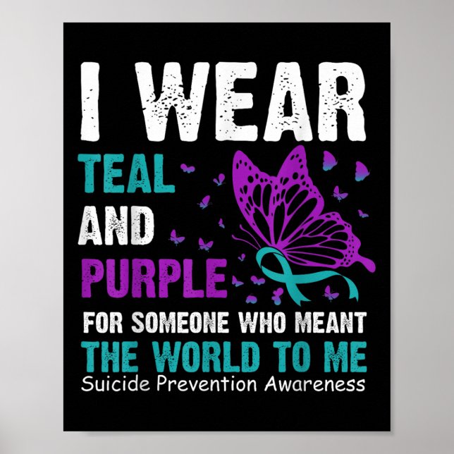 Poster Eu Visto Teal &amp; Roxo Para Alguém Que Quer Dize (Frente)