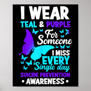 Poster Eu Visto Teal &amp; Roxo Para Alguém Que Sinto Fal