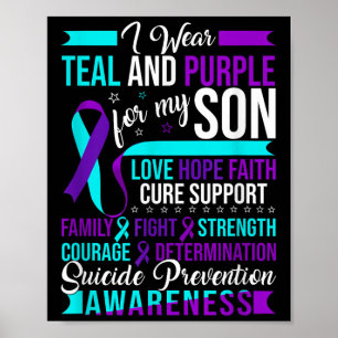 Poster Eu Visto Teal & Roxo Para O Meu Filho, Evitar