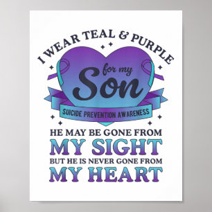 Poster Eu Visto Teal & Roxo Para O Meu Filho, Evitar