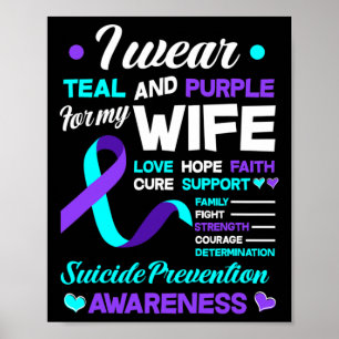 Poster Eu Visto Teal E Roxo Para A Minha Esposa.