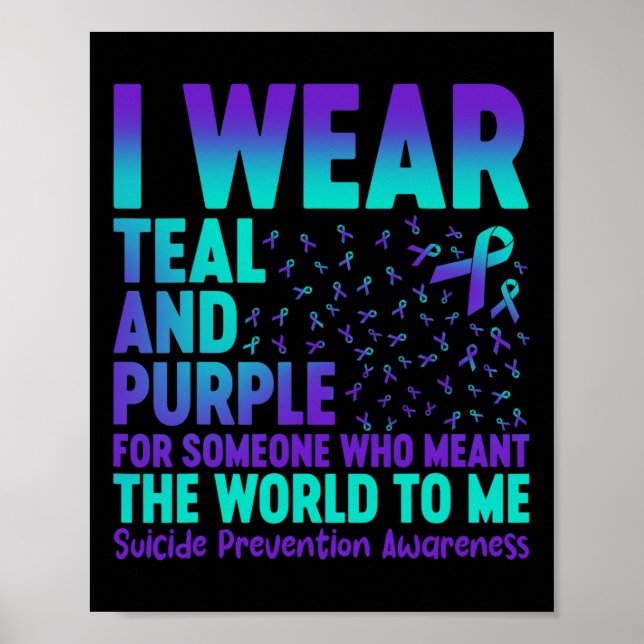 Poster Eu Visto Teal E Roxo Para Alguém Que Quer Dizer O  (Frente)