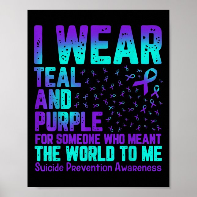 Poster Eu Visto Teal E Roxo Para Alguém Que Quer Dizer O  (Frente)