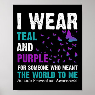 Poster Eu Visto Teal E Roxo Para Alguém Que Quer Dizer O