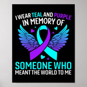 Poster Eu Visto Teal E Roxo Para Alguém Que Quer Dizer O