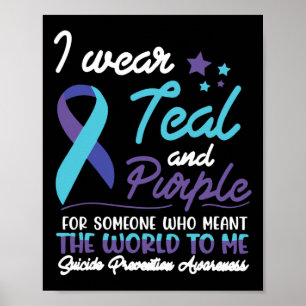 Poster Eu Visto Teal E Roxo Para Alguém Que Quer Dizer O