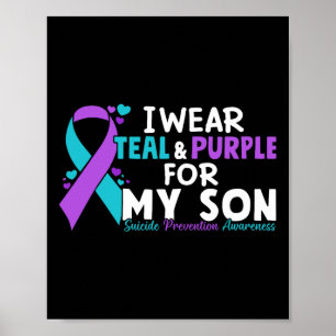 Poster Eu Visto Teal E Roxo Para O Meu Filho Suicida Prev