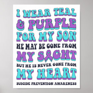 Poster Eu Visto Teal E Roxo Para O Meu Filho Suicida Prev
