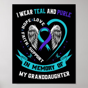 Poster Eu Visto Teal E Roxo Para O Suicídio Da Neta A
