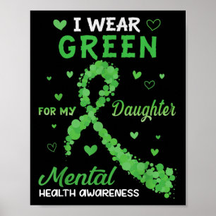 Poster Eu Visto Verde Para A Minha Filha Saúde Mental Awa