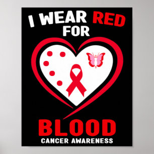 Poster Eu Visto Vermelho Para A Consciência Do Cancer 3