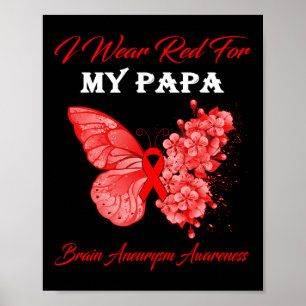 Poster Eu Visto Vermelho Para Meu Pai Cérebro Sensibiliza