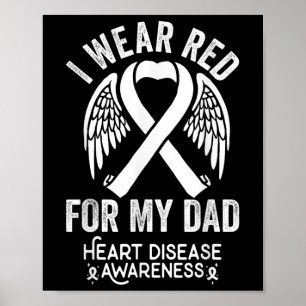 Poster Eu Visto Vermelho Para Minha Consciência Da Doença