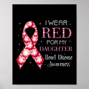 Poster Eu Visto Vermelho Para Minha Filha Sensibilização