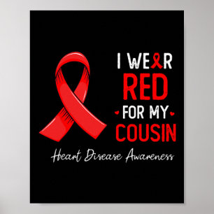 Poster Eu Visto Vermelho Para Minha Peste Doença Cardíaca