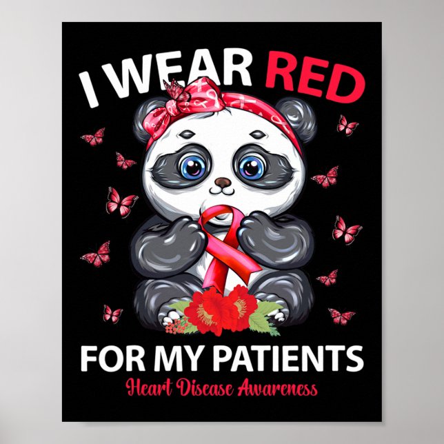 Poster Eu Visto Vermelho Para Os Meus Pacientes Sensibili (Frente)
