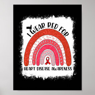 Poster Eu Visto Vermelho Para Sensibilizar Doenças Cardía