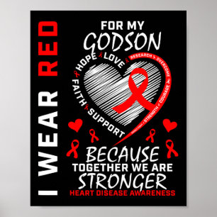 Poster Eu Visto Vermelho Por Minha Consciência Da Doença