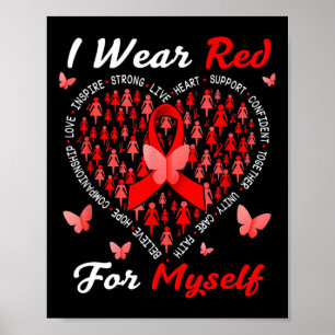 Poster Eu Visto Vermelho Por Minha Consciência Da Doença