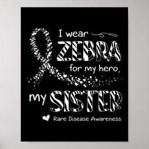 Poster Eu Visto Zebra Para A Consciência Da Doença Rara I