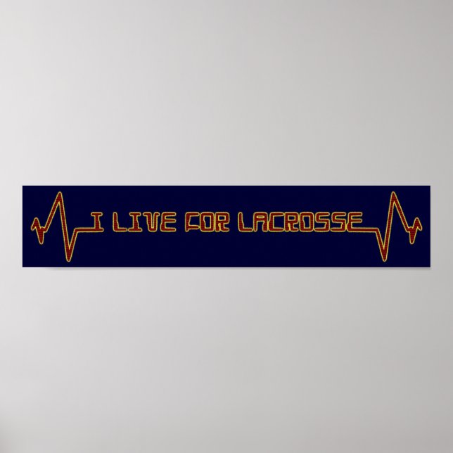 Póster Eu vivo por Lacrosse (vermelho) (Frente)