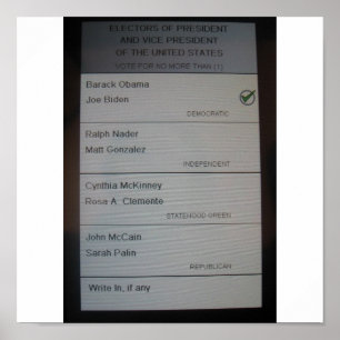 POSTER EU VOTEI PARA BARACK OBAMA