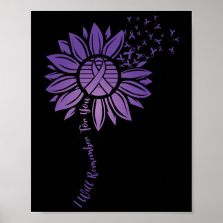 Poster Eu Vou Lembrar Por Você Flor De Girassol Roxo Heim