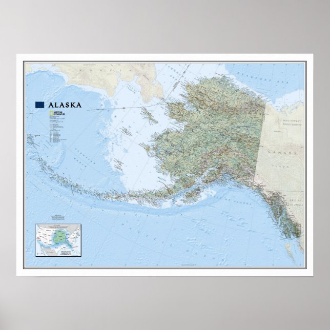 Poster "EUA: 2010 Alaska MAP ... (Frente)