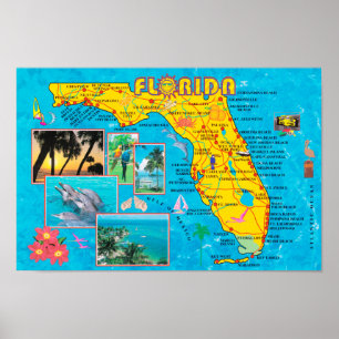 Poster "EUA: 2012/heute Florida - Urlaubs Postkarte ...