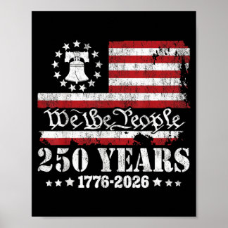 Poster EUA 250 Anos 1776-2026 Nós, O Povo Sino da Liberda