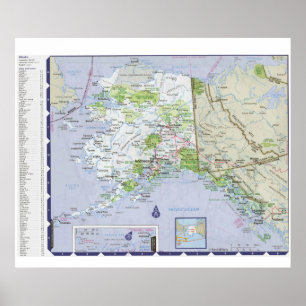 Poster "EUA: Alaska MAP ...
