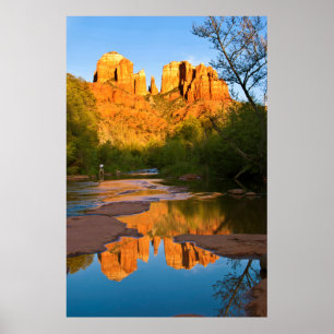 Póster EUA, Arizona. Cathedral Rock ao pôr do sol