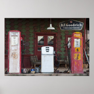 Póster EUA, Arizona. Cloreto Ghost Town, gás antigo