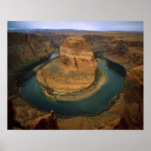 Póster EUA, Arizona. Horseshoe Bend mostrando erosão por