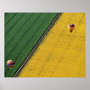 Póster EUA, Arizona, Val Vista. Balões de ar quente