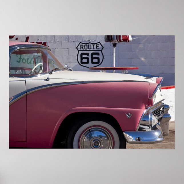 Póster EUA, Arizona, Williams. Rt. 66 Cidade, anos 50 (Frente)