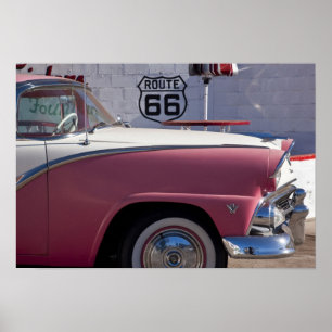 Póster EUA, arizona, Williams. Rt. 66 cidade, os anos 50