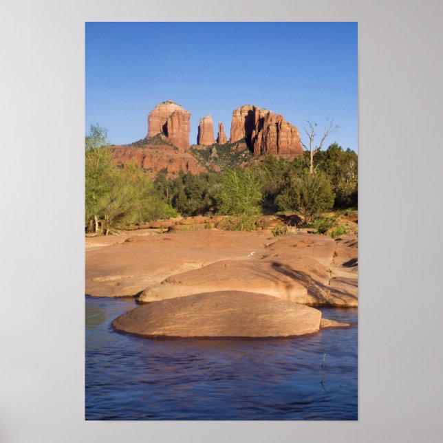 Póster EUA, AZ, Cathedral Rocks em Red Rock Crossing (Frente)