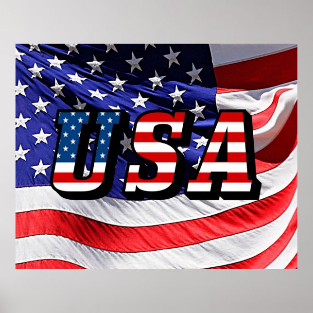 Poster EUA - Bandeira americana (Frente)