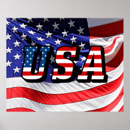 Poster EUA - Bandeira americana