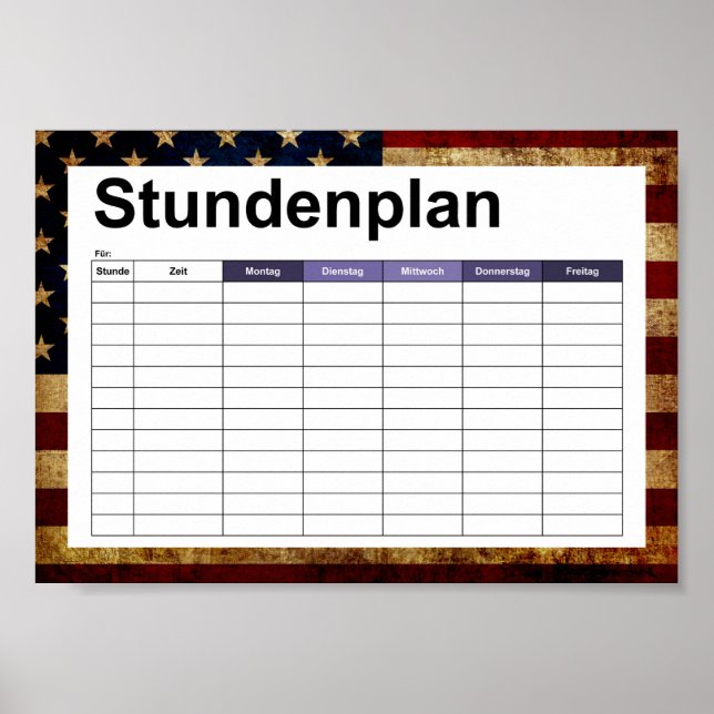 Póster EUA / Bandeira esvajada (Frente)