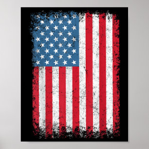 Poster EUA Bandeira Patriótica Americana Para Homens Meni